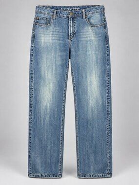 Buffalo David Bitton Kenneth Mens 38 x 30 Jeans Slim Bootcut Blue Denim